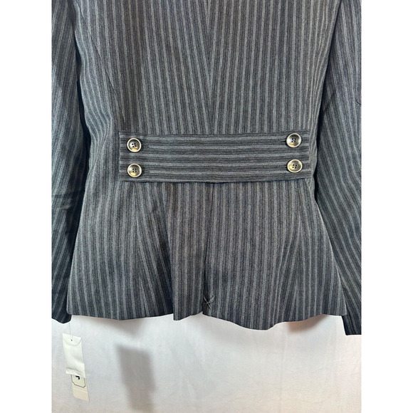 NEW Atelier Blazer Size 10 Gray Heather Pinstripe Button Front LS $240 Women A10 - Picture 6 of 9
